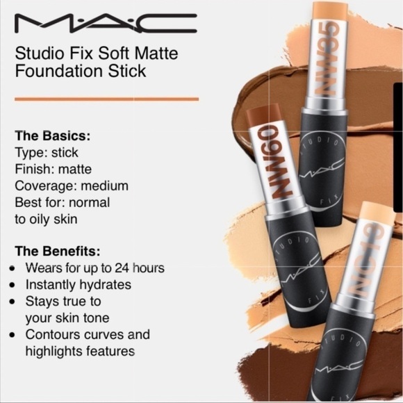 MAC NW18 Studio Fix Soft Matte Foundation Stick - Picture 2 of 7